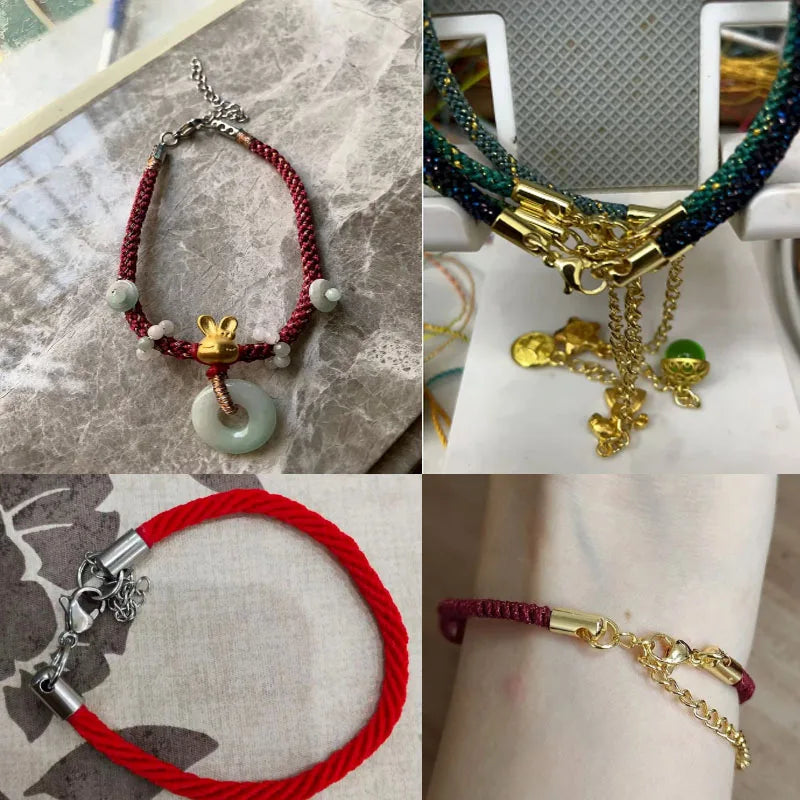 5Set Stainless Steel Lobster Clasps Hooks Leather Cord End Caps Connector 1 2 3 4 5 6mm Necklace Bracelet for DIY Jewelry Making