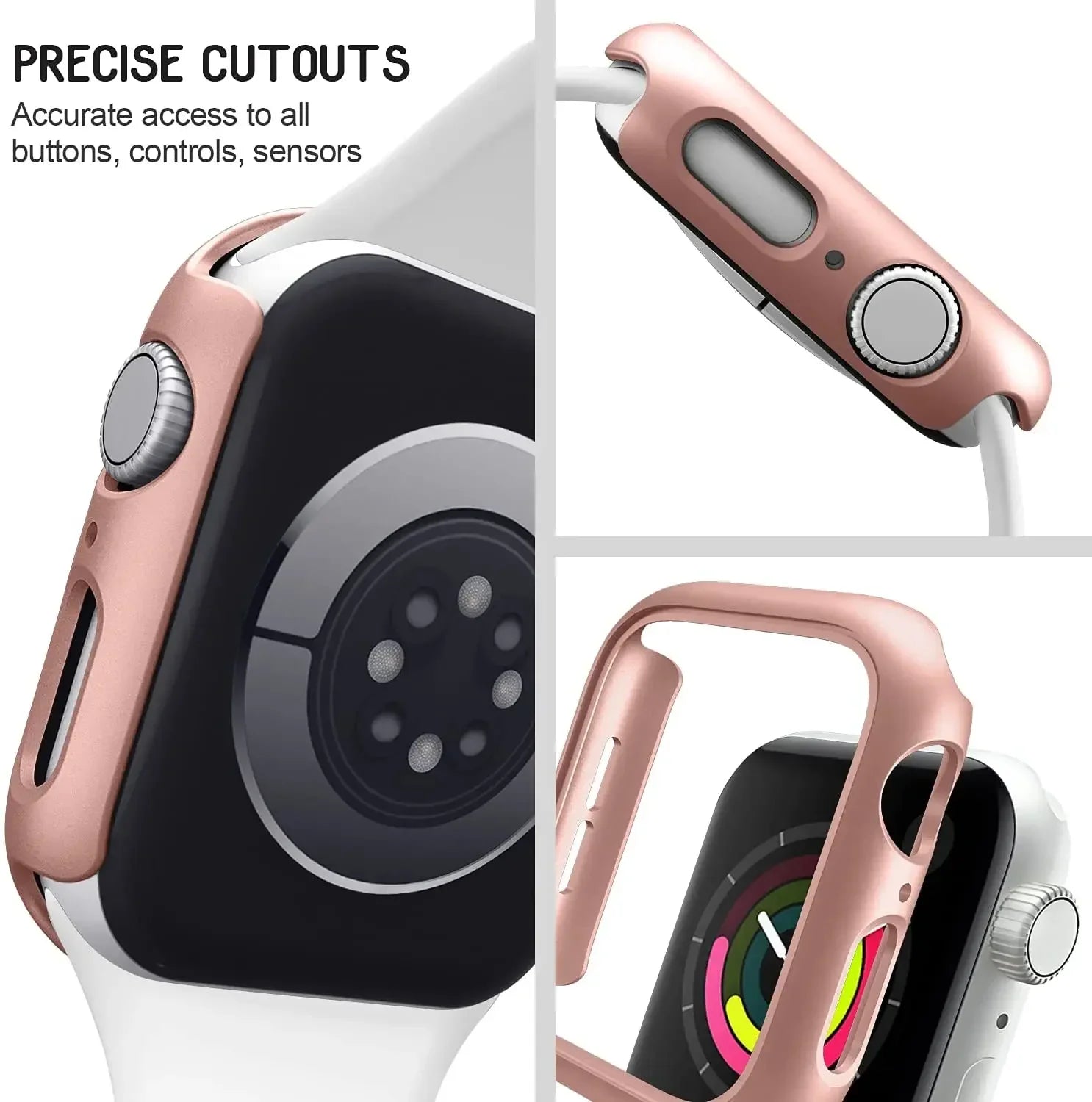 Cover for Apple Watch Case 45mm 41mm 44mm 40mm 42mm 38mm 46 49 mm Accessories PC Protector bumper iWatch Series 8 7 SE 6 5 4 3 9