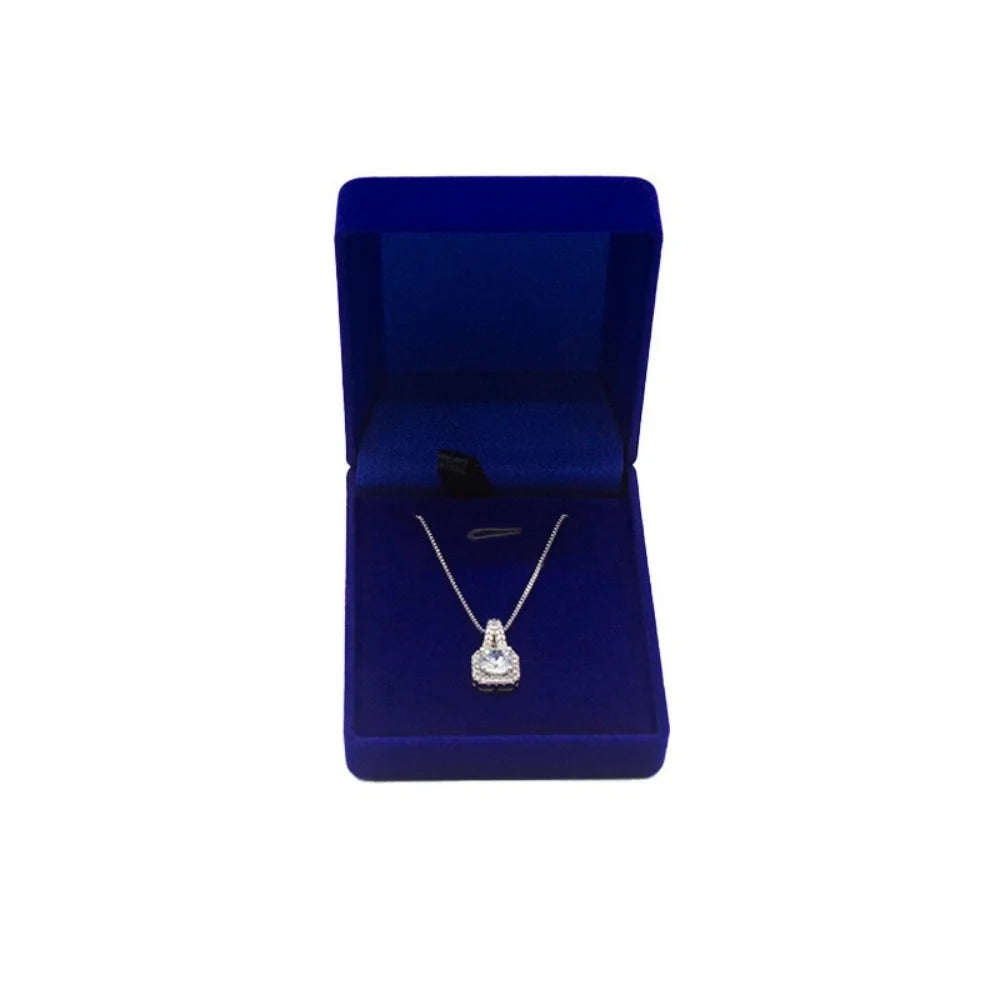 1Pcs Velvet Jewelry Box For Pendant Display Gift Boxes Jewellery Packaging Storage Box Necklace Holder Pendant Box Storage Case